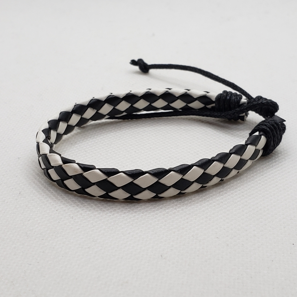 Black and White Braided Bracelet